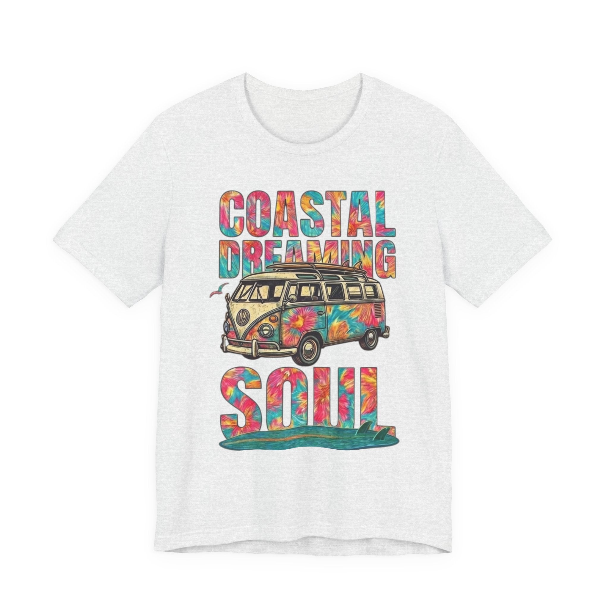 Vintage Coastal Dreaming Unisex T-Shirt | Retro Beach Van Graphic Tee | Unisex Boho Summer Shirt